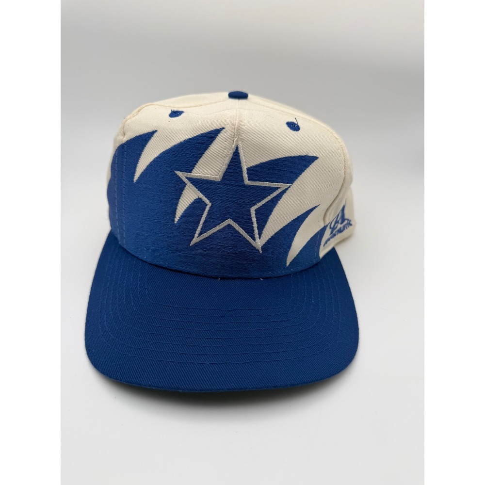 Vintage Dallas Cowboys Logo Athletic Shark Tooth Snapback Hat NFL Pro Line Blue